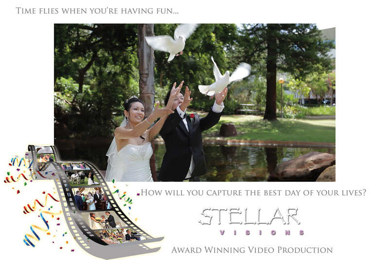 Stellar Visions Video Production - Perth, Western Australia Perth Wedding videos made by Stellar Visions are a perfect family heirloom. Time flies when you're having fun... how will you capture the best day of your lives? Stellar Visions - Award Winning Video Production.