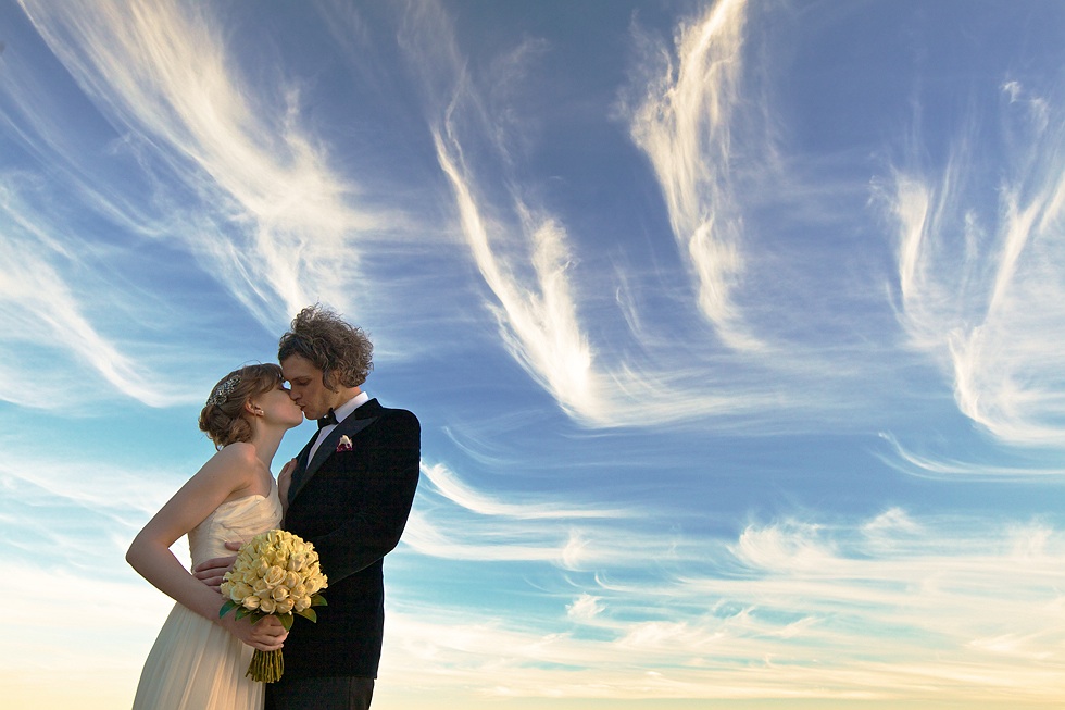 Clouds over a Perth wedding.