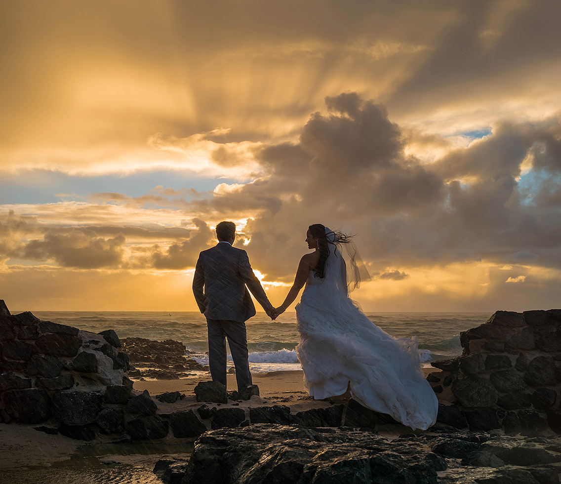 Beach wedding photography in Perth