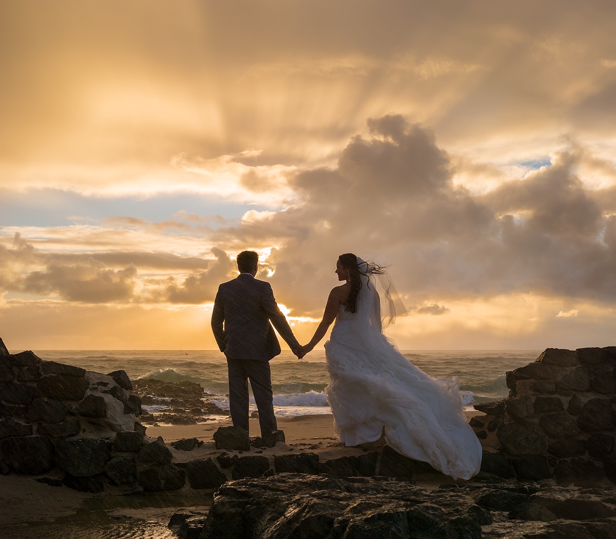 Post wedding beach photography